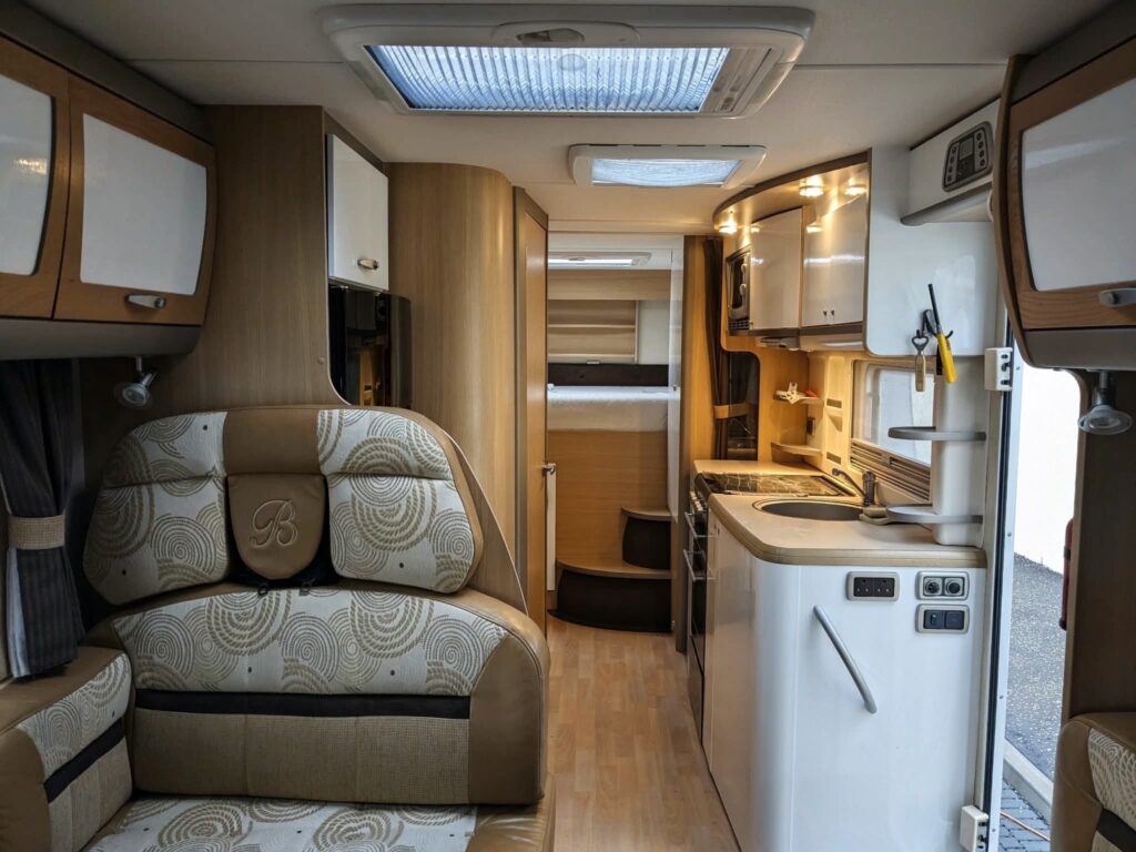 Motorhome and caravan interior wrapping for kitchens, cabinets and worktops